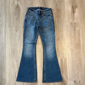 Hollister Dark Blue Low-Ruse Flare Jeans 000s 23s